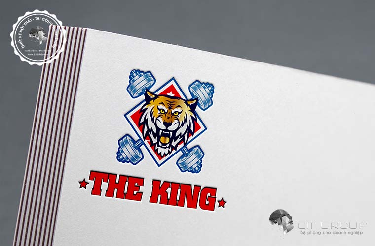 Thiết kế logo gym the king