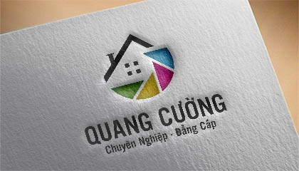 Mẫu logo xây dựng đẹp Quang Cường